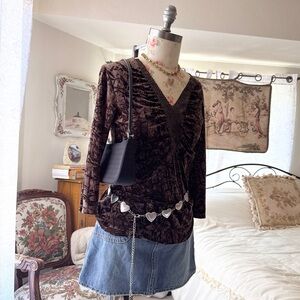 brown velvet fairy‎ top